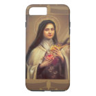 St. Therese the Little Flower w/pink roses