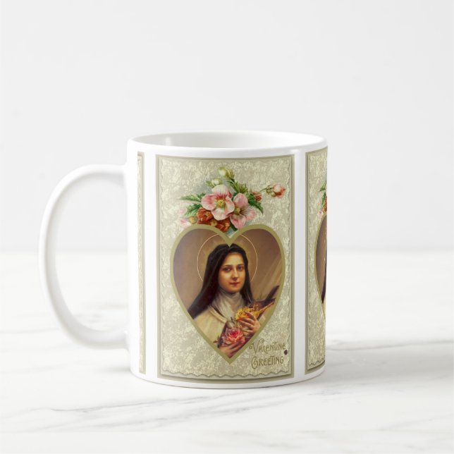 St. Therese Valentine Greeting Mug (Left)
