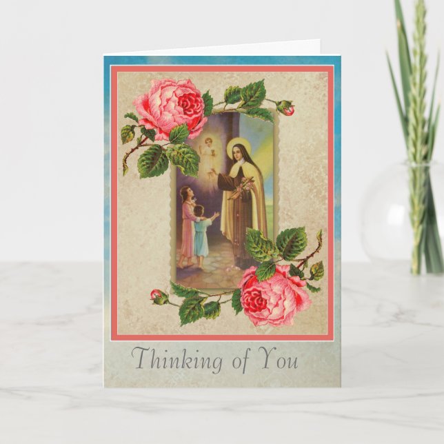 St. Therese with Children & Child Jesus Eucharist Card (Front)