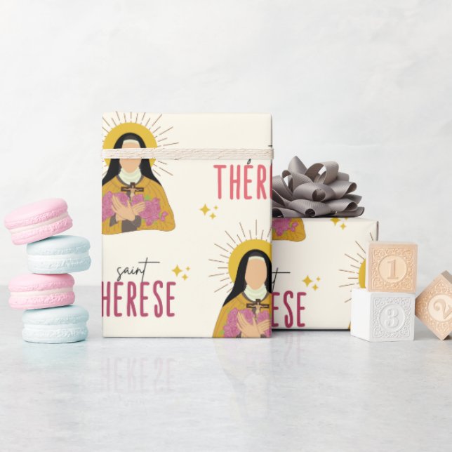 St. Therese Wrapping Paper (Baby Shower)