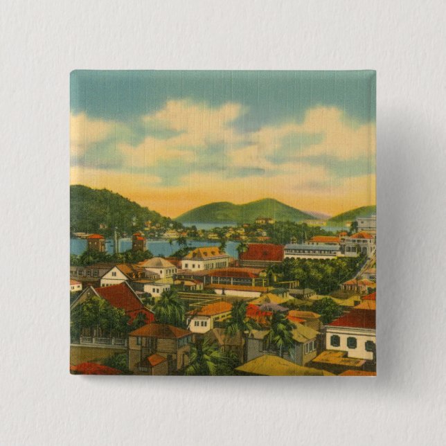 St Thomas 15 Cm Square Badge (Front)