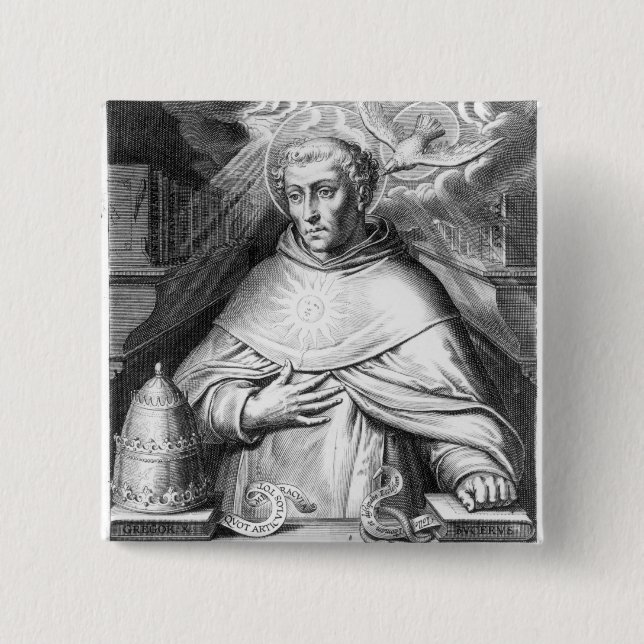 St. Thomas Aquinas 15 Cm Square Badge (Front)