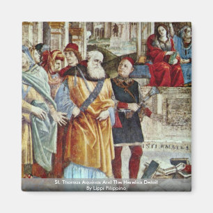 St. Thomas Aquinas And The Heretics Detail Magnet