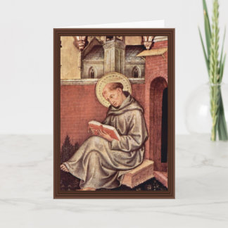 St. Thomas Aquinas By Gentile Da Fabriano Card