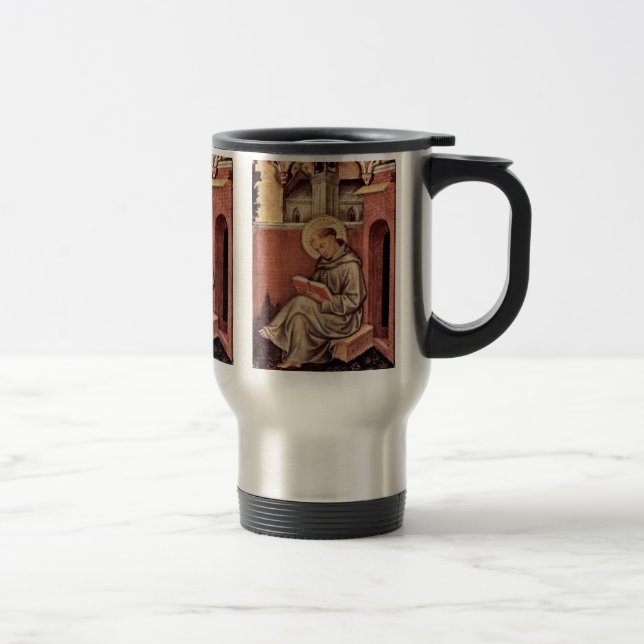 St. Thomas Aquinas By Gentile Da Fabriano Travel Mug (Right)