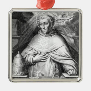 St. Thomas Aquinas Metal Tree Decoration
