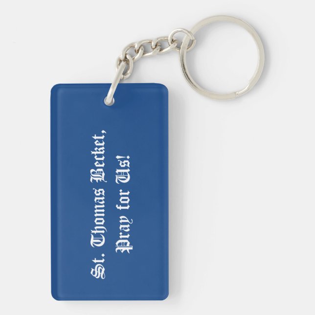 St. Thomas Becket Holding a Sword (M 033) Key Ring (Back)