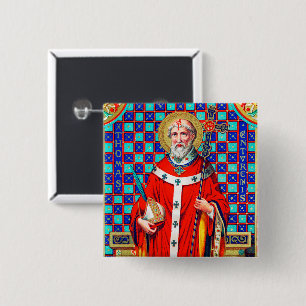 St. Thomas Becket in Red Chasuble (K 34) 15 Cm Square Badge