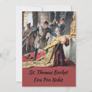 St. Thomas Becket Prayer Card
