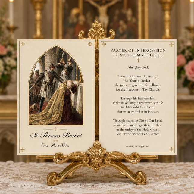 St. Thomas Becket Prayer Card Catholic (Creator Uploaded)