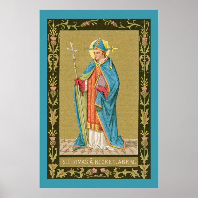 St. Thomas Becket with Sword in Mitre (P 005) Poster (Front)