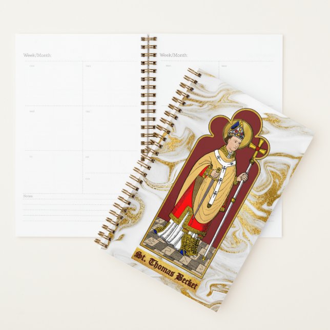 St. Thomas Becket with Sword (M 033; Colourized) Planner (Display)