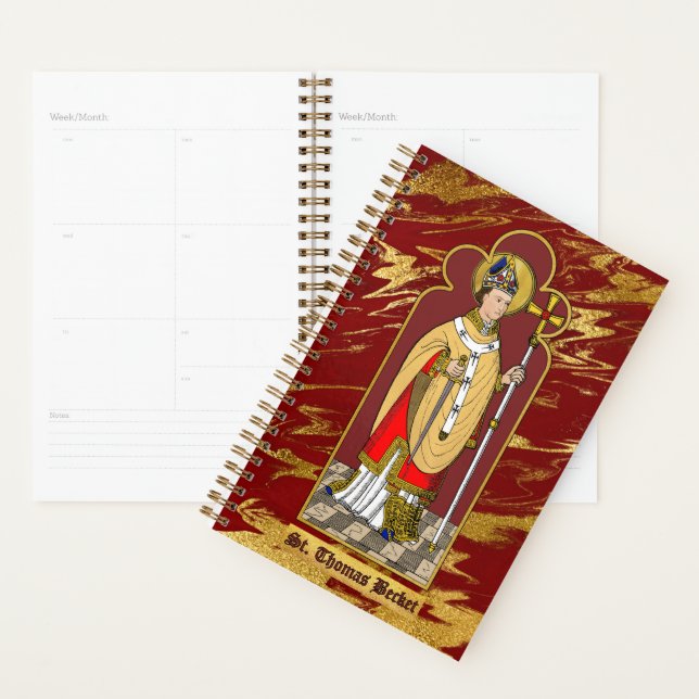 St. Thomas Becket with Sword (M 033; Colourized) Planner (Display)