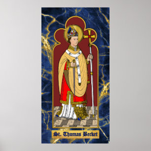 St. Thomas Becket with Sword (M 033; Colourized) Poster