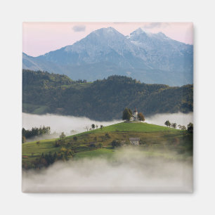 St. Thomas church and mountains in Slovenia magnet