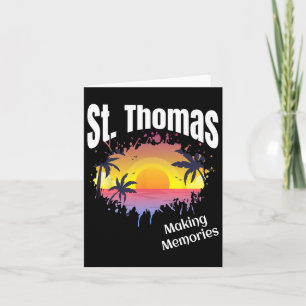 St Thomas Making Memories Matching Family Vacation Card