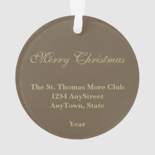 St. Thomas More (SAU 026) Circular Acrylic Ornament