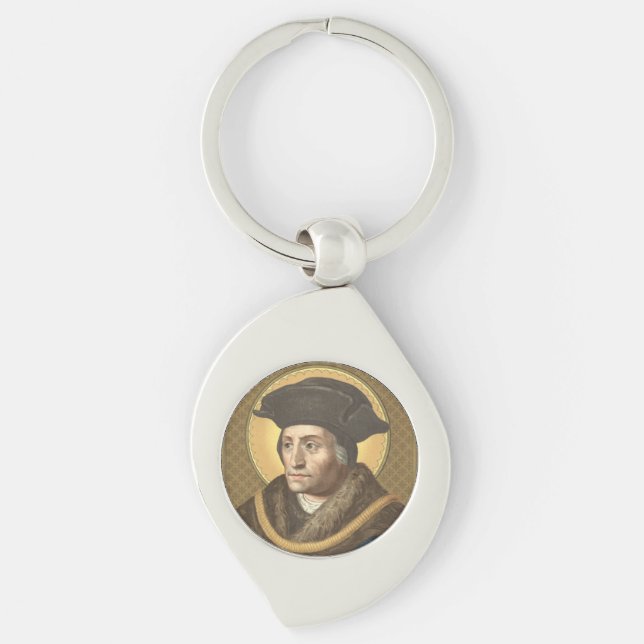 St. Thomas More (SAU 026) Swirl Metal Key Ring (Front)