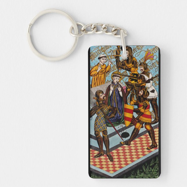 St. Thomas of Canterbury The Courageous Archbishop Key Ring (Front)