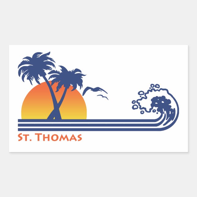 St. Thomas Rectangular Sticker (Front)