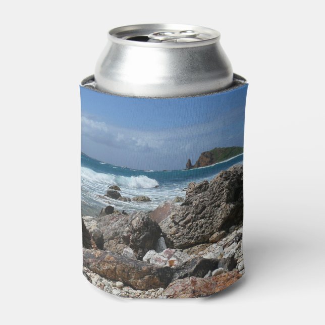 St. Thomas Rocky Beach Can Cooler (Can Front)