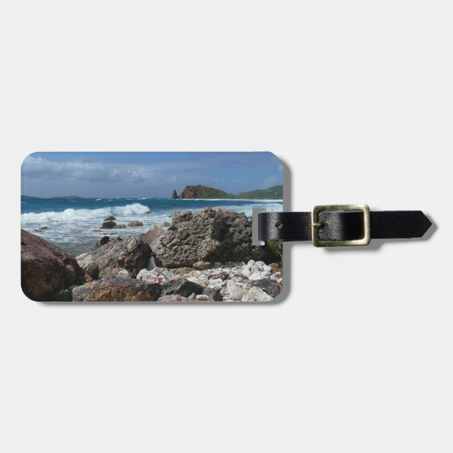 St. Thomas Rocky Beach Luggage Tag (Front Horizontal)