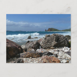 St. Thomas Rocky Beach Postcard