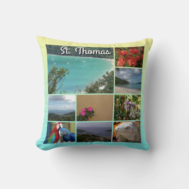 St. Thomas - Scenic Photo Collage 6115 Cushion (Front)