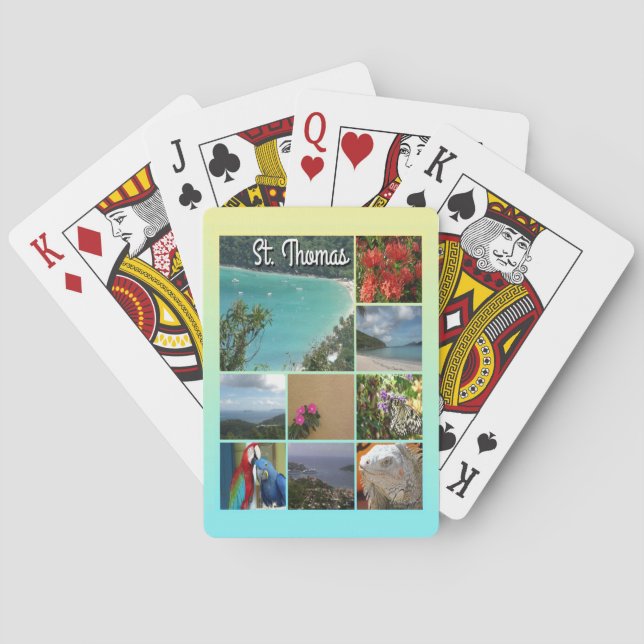 St. Thomas - Scenic Photo Collage 6115 Playing Cards (Back)