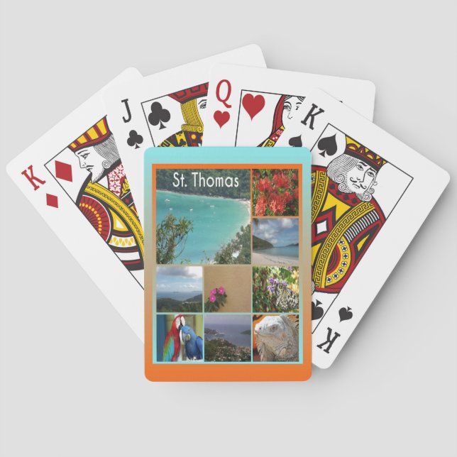 St. Thomas - Scenic Photo Collage 6119 Playing Cards (Back)