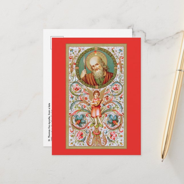 St. Thomas the Apostle (JMAS 12) Postcard (Front/Back In Situ)
