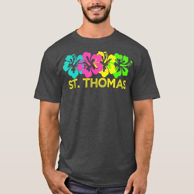 St Thomas Tropical Beach St Thomas Travel Surf T-Shirt (Front)