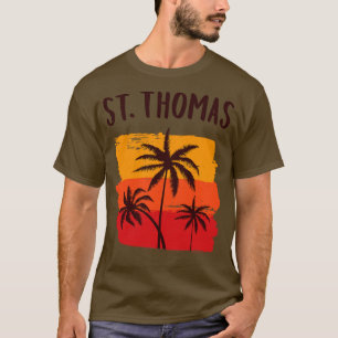 St Thomas Tropical Cruise Palm Trees Vacation Souv T-Shirt