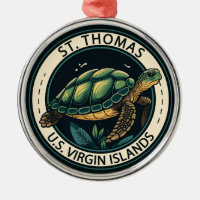 St Thomas U.S. Virgin Islands Turtle Badge