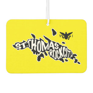 St. Thomas, U.S. Virgin Islands   Yellow Car Air Freshener