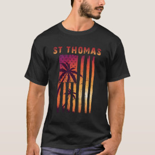 St Thomas Us Virgin Islands Patriotic Flag T-Shirt