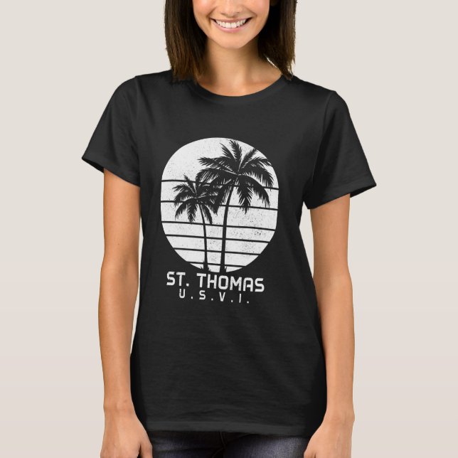 St. Thomas US Virgin Islands Pride Vacation USVI V T-Shirt (Front)