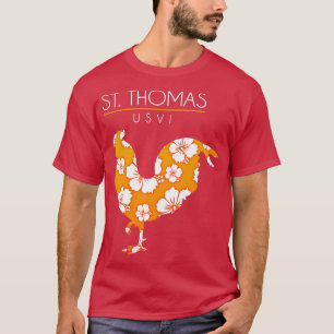 St Thomas USVI Flower Hibiscus Chicken Lover Souve T-Shirt