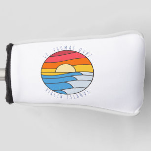 St. Thomas USVI Vintage Beach Sunset Golf Head Cover