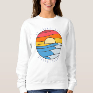 St. Thomas USVI Vintage Beach Sunset Sweatshirt