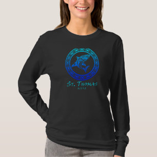 St Thomas Usvi Vintage Tribal Shark Vacation T-Shirt