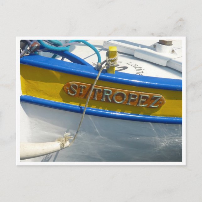 st tropez boat postcard (Front)