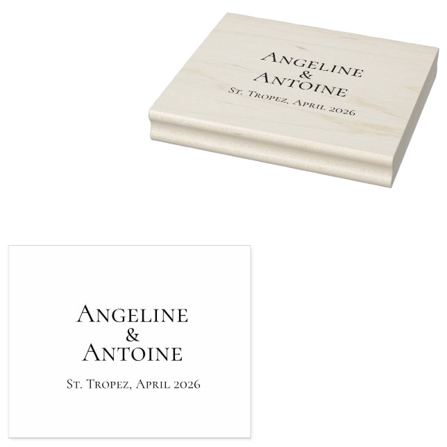 St. Tropez Destination Wedding  Rubber Stamp (Stamped)