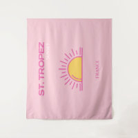 St Tropez, France, Sunset, Travel Art, Pink