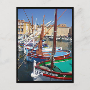 st tropez sailboats postcard