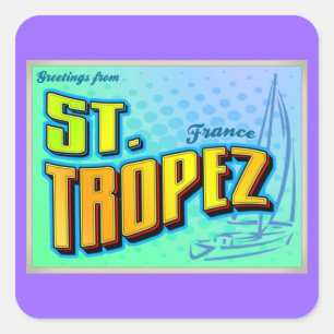 ST. TROPEZ SQUARE STICKER