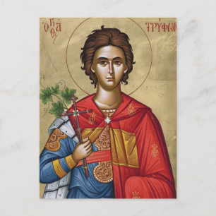 St. Tryphon of Campsada Orthodox Christian Icon Postcard