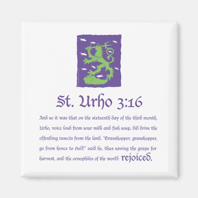 St. Urho 3:16 - Magnet (Front)