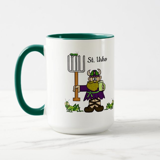 St. Urho and St. Patrick Together Mug (Left)