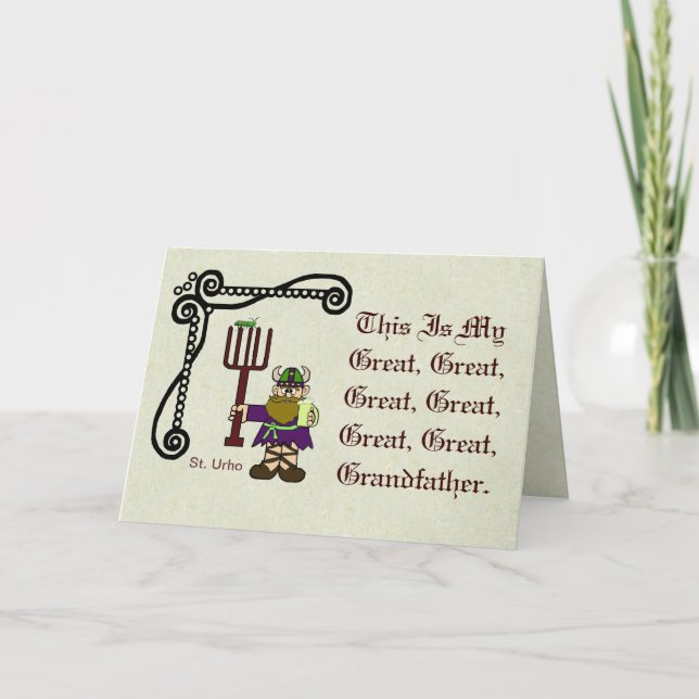 St. Urho Is My Relative Card    Customise It! (Front)